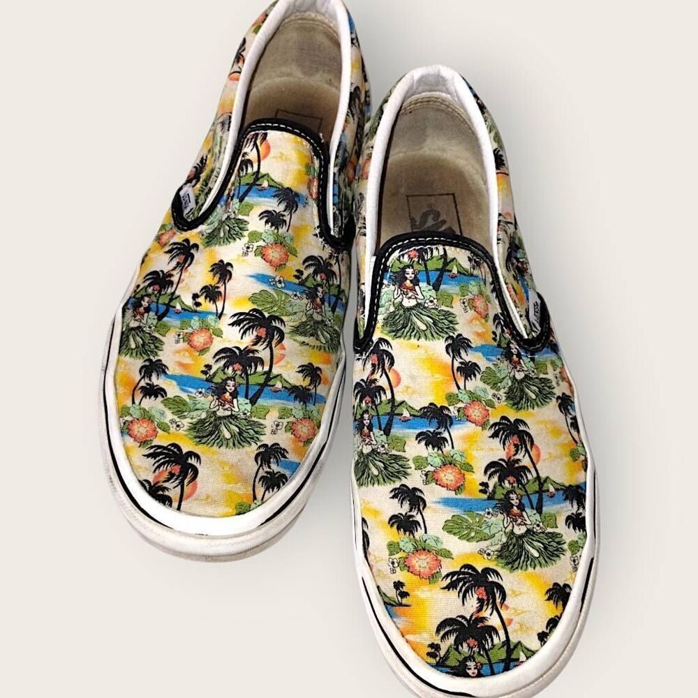 Vans Slip-On Sneakers in Yellow, Green, Black, Blue